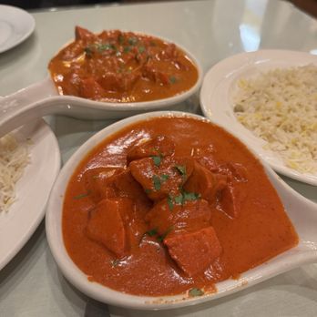 Saffron Grill signature dishes Tikka MasalaButter ChickenCoconut Curry